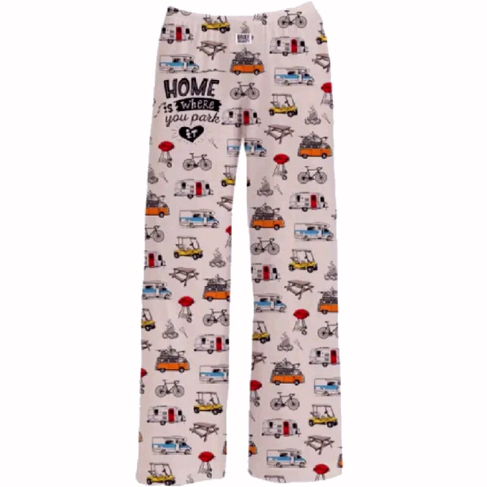 Brief Insanity RV Home Is Where You Park It Lounge Pants Pajama NEW Fast Ship